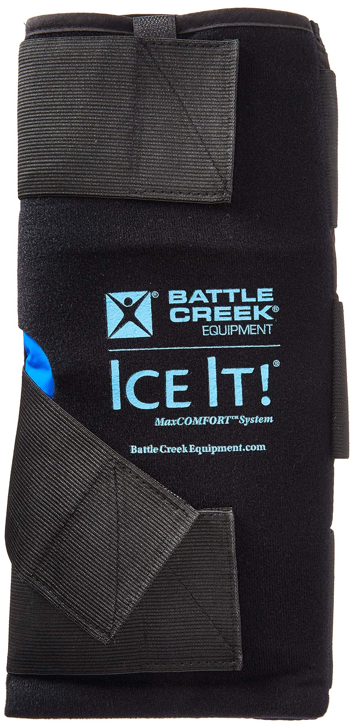 Ice It! MaxCOMFORT System – bande-genou, soutien ciblé et soulagement potentiel e0 domicile.