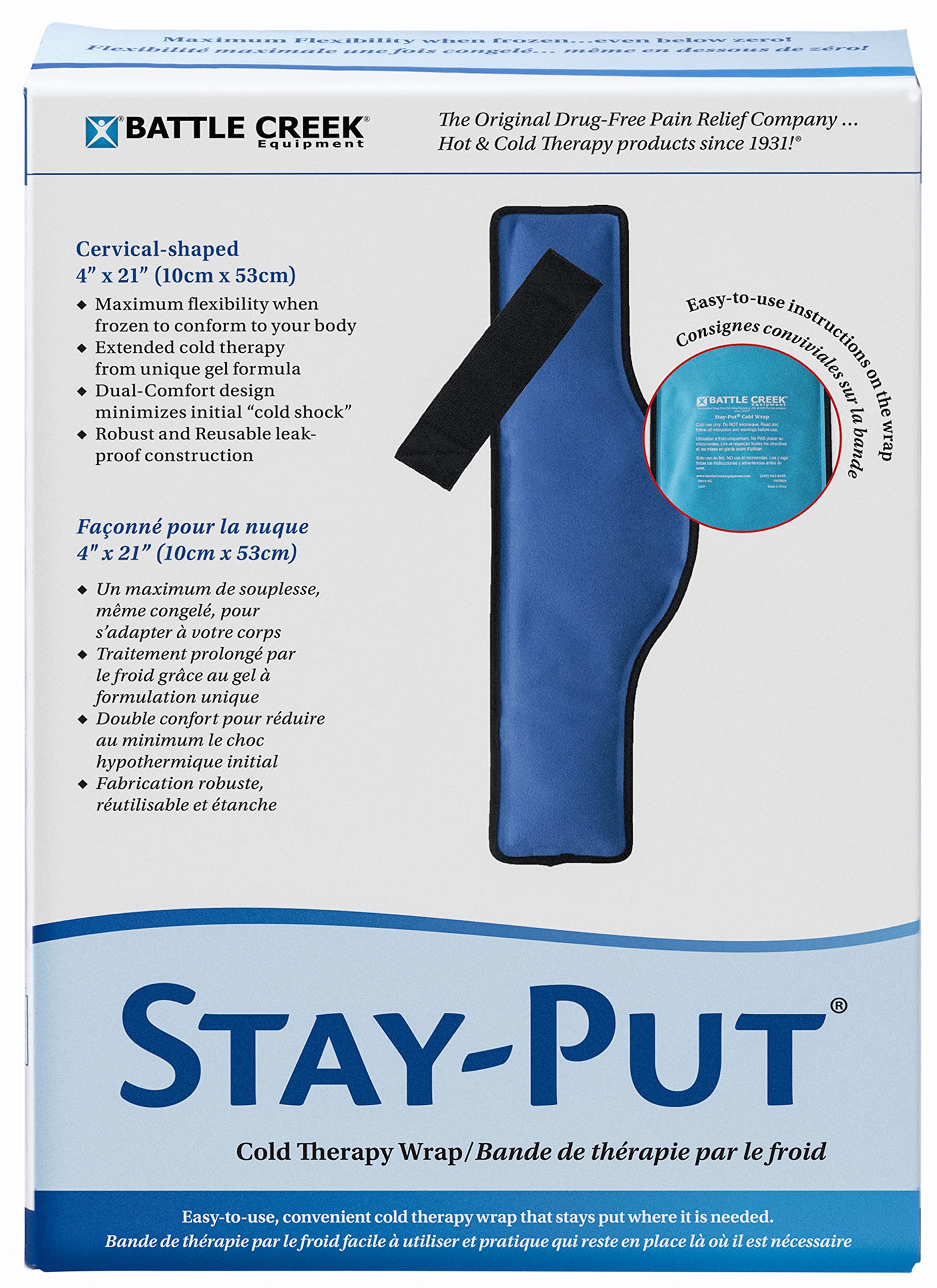 Ice It Stay-Put sangle elastique 24 pouces: maintien ajusté pendant l’application.