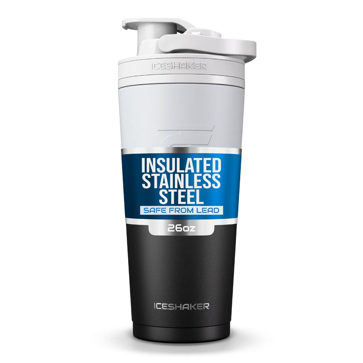 Ice Shaker bouteille inox 26oz maintient le froid plus de 30 heures.
