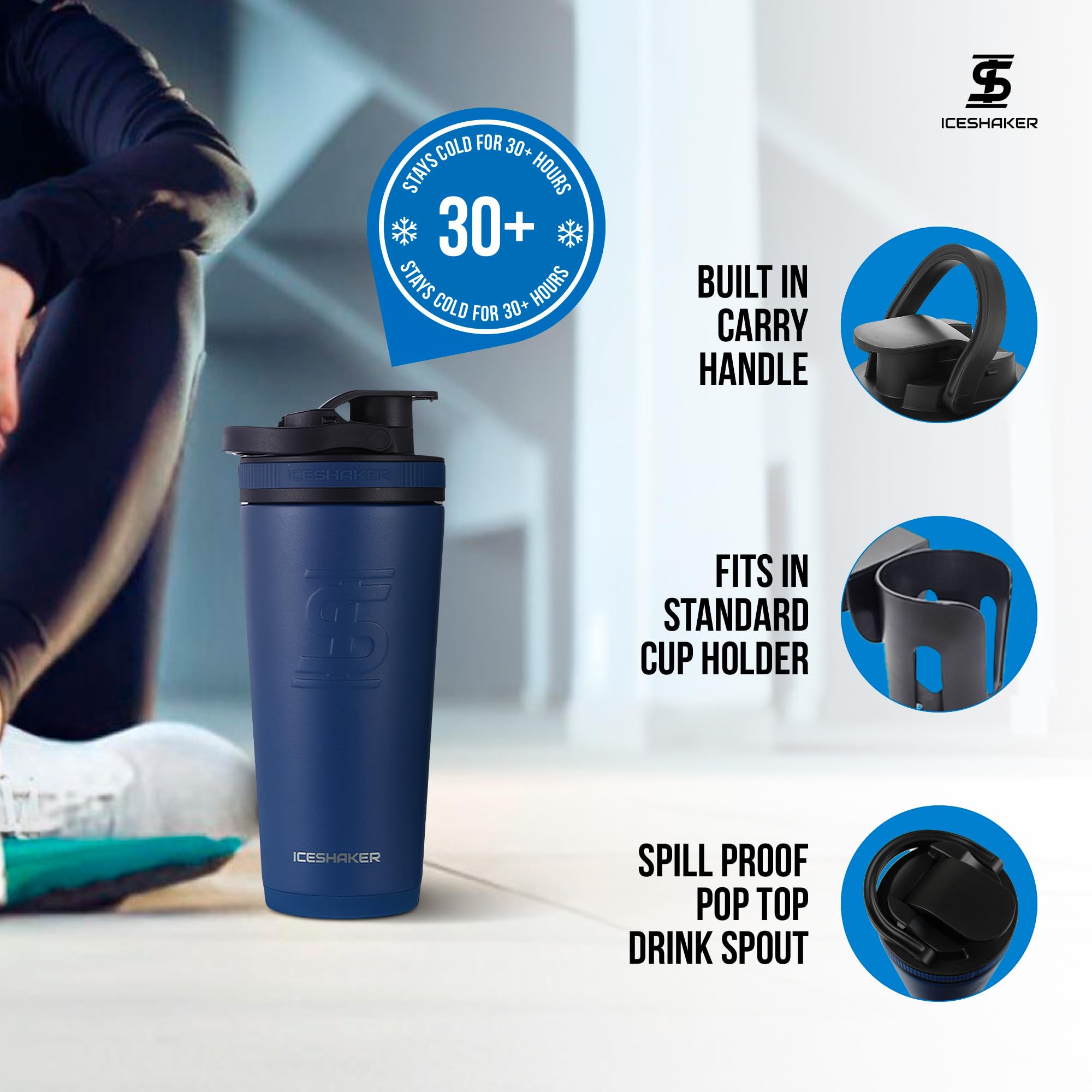 Ice Shaker – Corps en inox durable, résiste aux odeurs et taches.