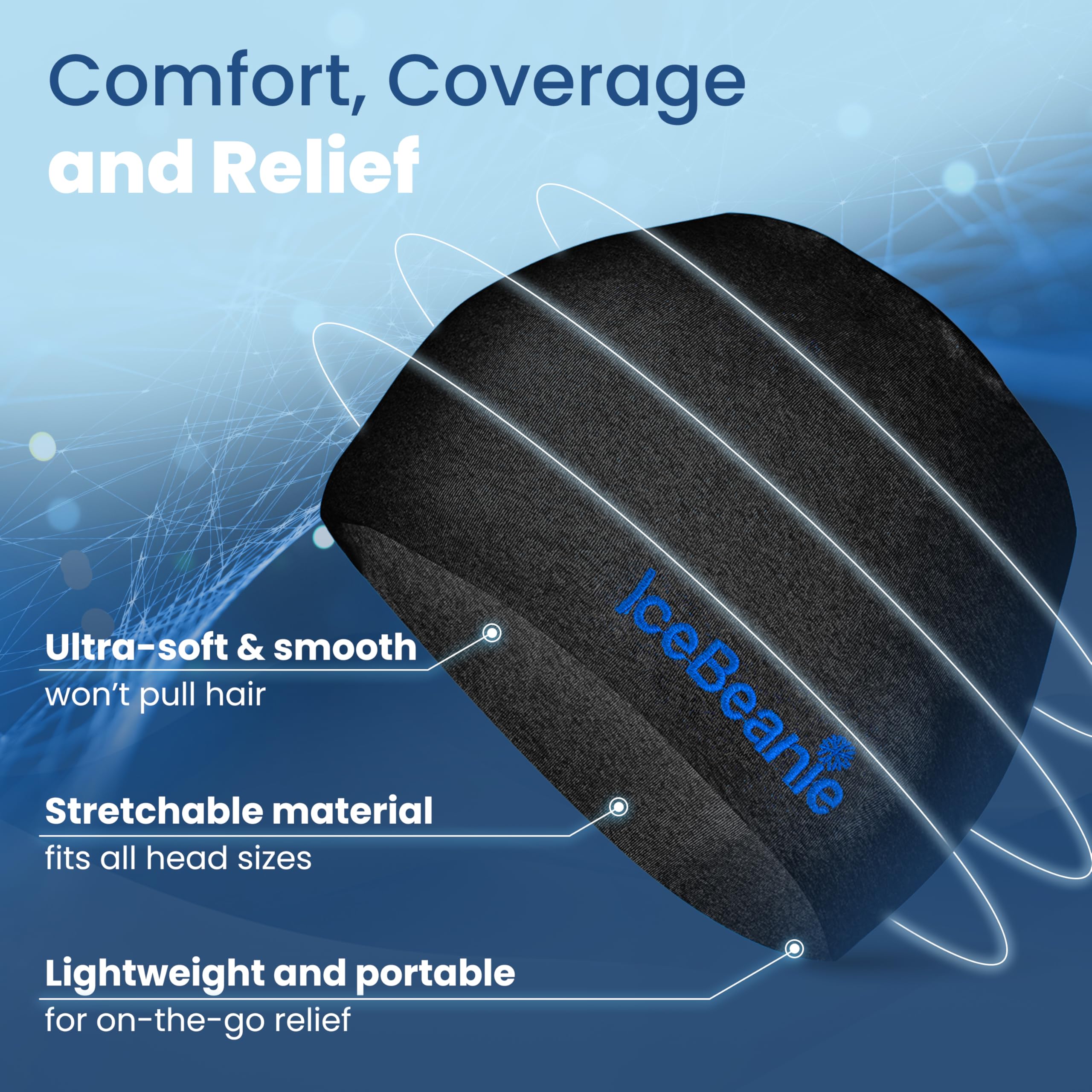 IceBeanie cap portable et léger, idéal à la maison ou en voyage