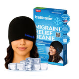 IceBeanie cap relief migraine 360°, couverture complète pour apaisement ciblé