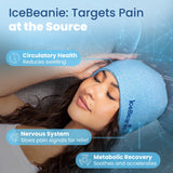 IceBeanie couverture 360 degrés assure maintien sûr et confort.