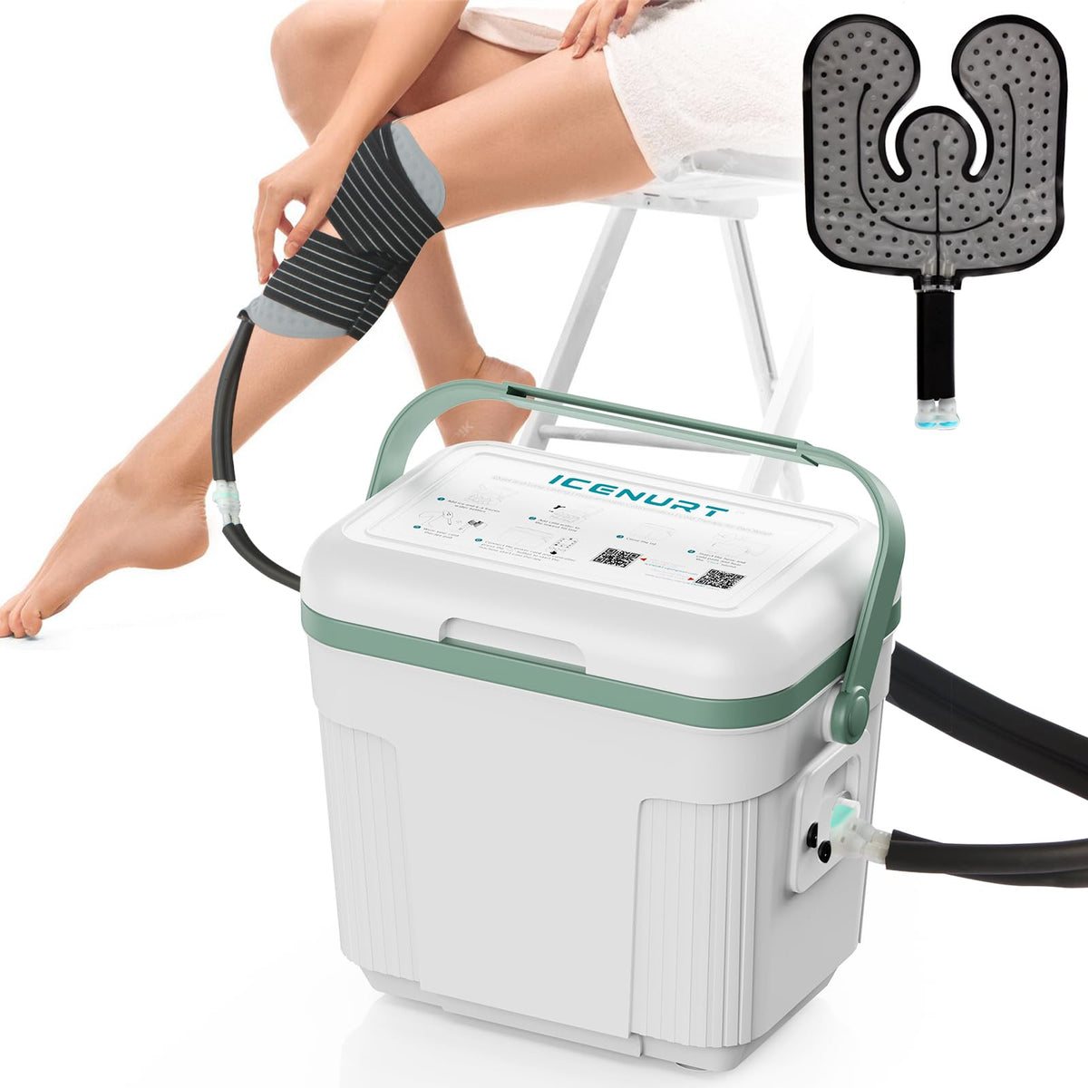 ICENURT machine de froid pour genou avec minuterie programmable, cycles personnalisés
