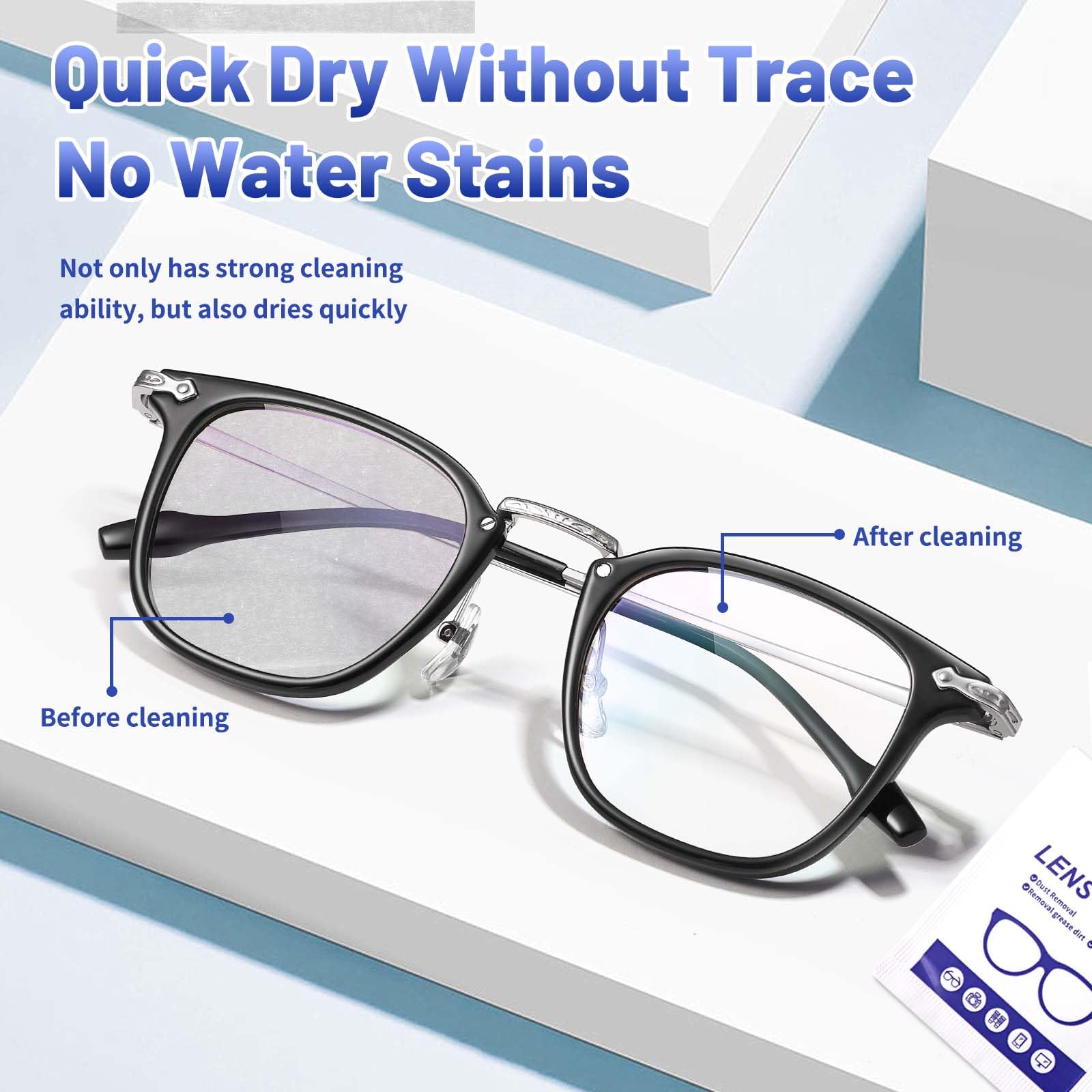 Icepac lingettes utilisation en poche pour lunettes toujours propres.