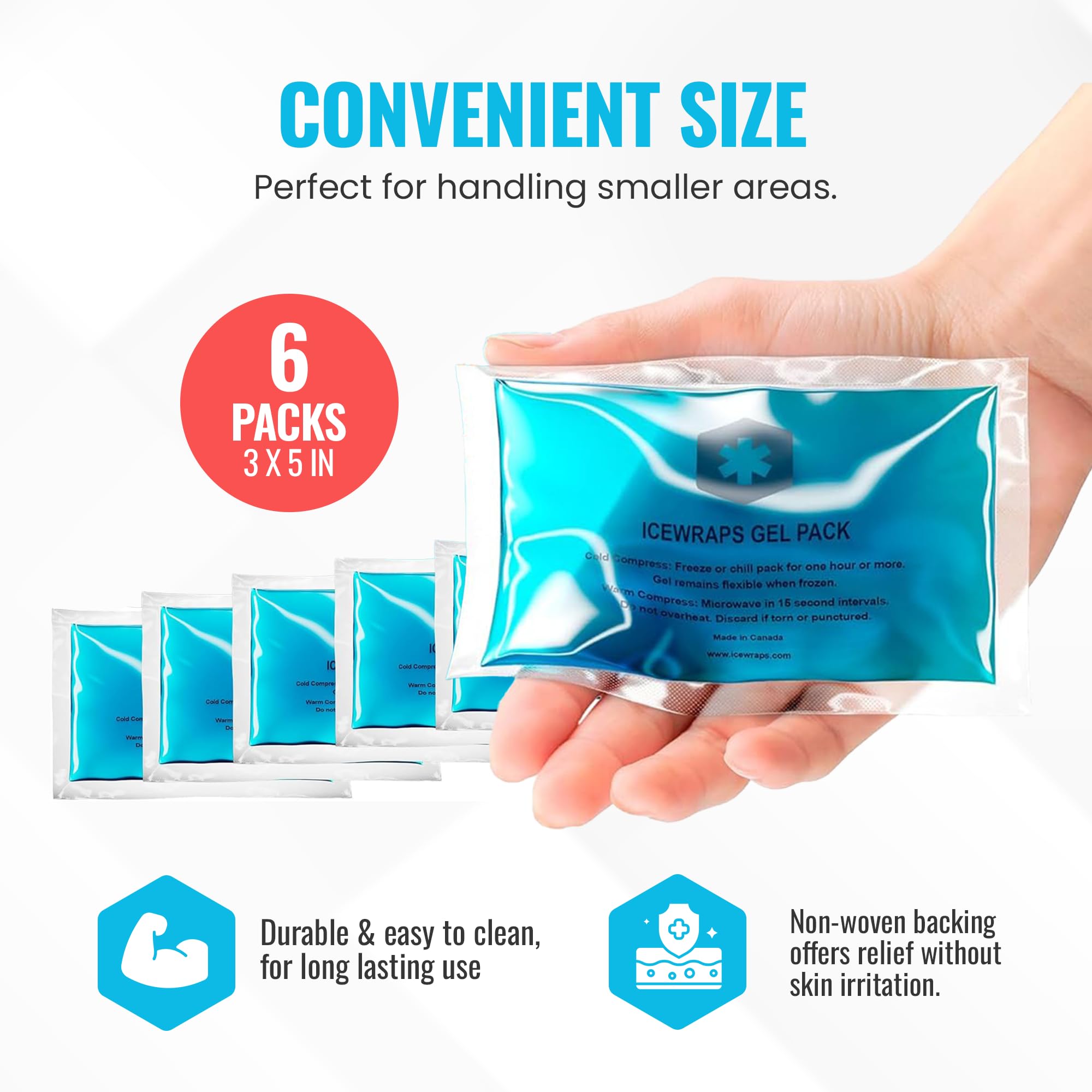 IceWraps utilisation sur le front pour apaiser les maux de tête.