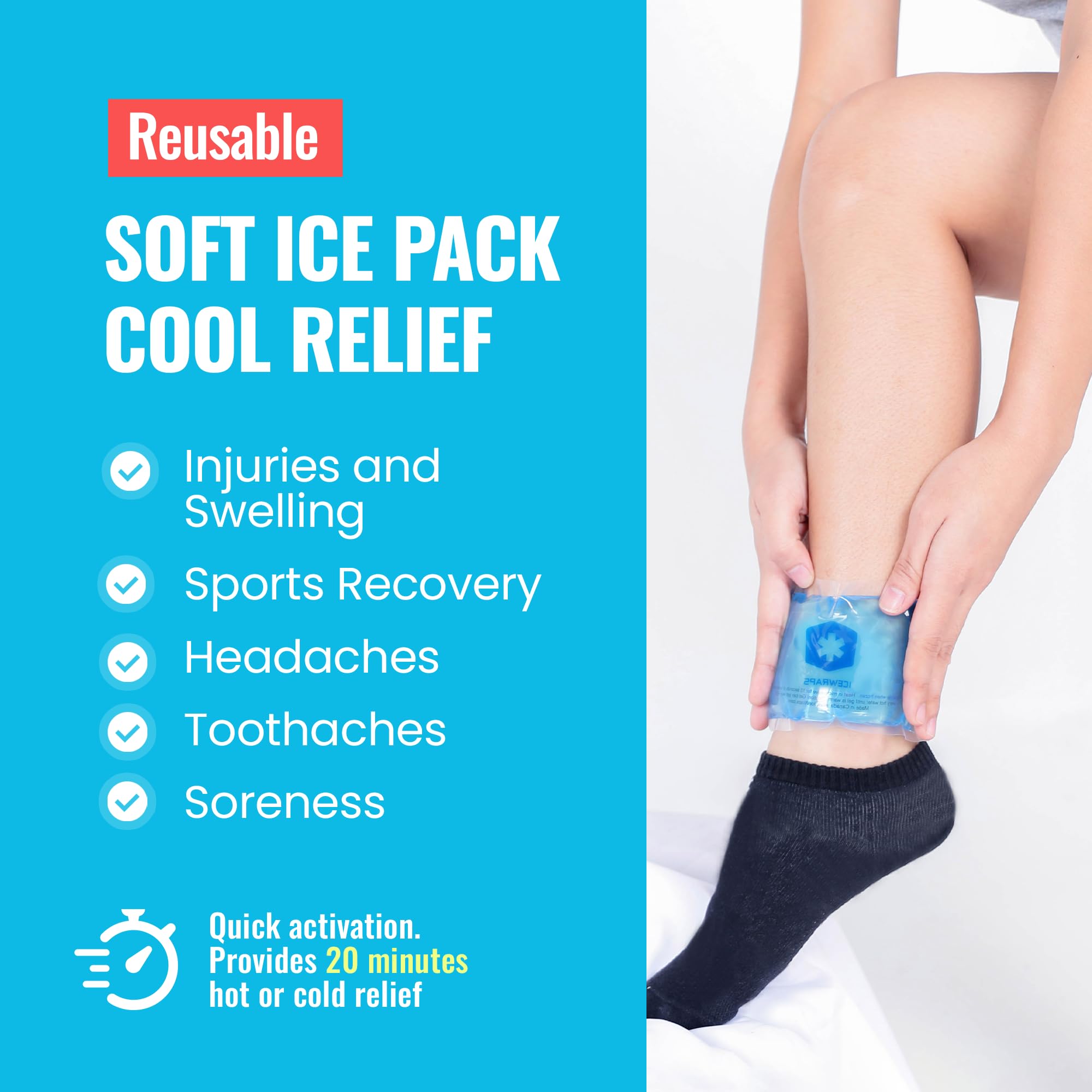 IceWraps ensemble de 6 packs réutilisables, économiques et respectueux de l’environnement.
