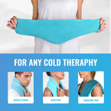 ICEWRAPS housse bleue 7x28 pour le cou, ajout de confort lors du refroidissement.
