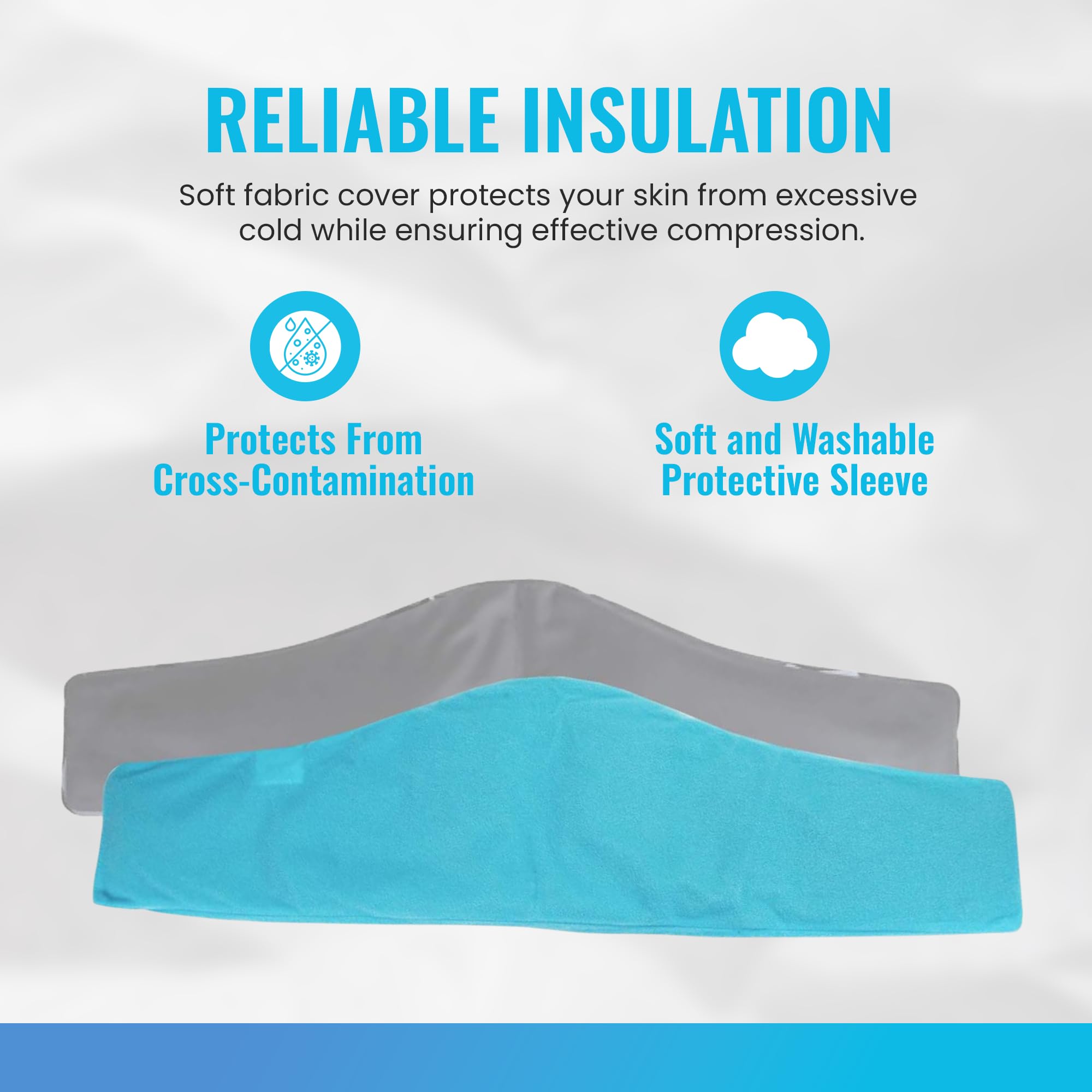 ICEWRAPS housse douce 7x28 pour le cou, protection contre la condensation.