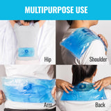 Lot de deux IceWraps bleus, pratique et réutilisable à domicile.