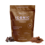 Iconic Protéine Chocolat Truffe, verser dans un shaker, shake rapide et rassasiant.