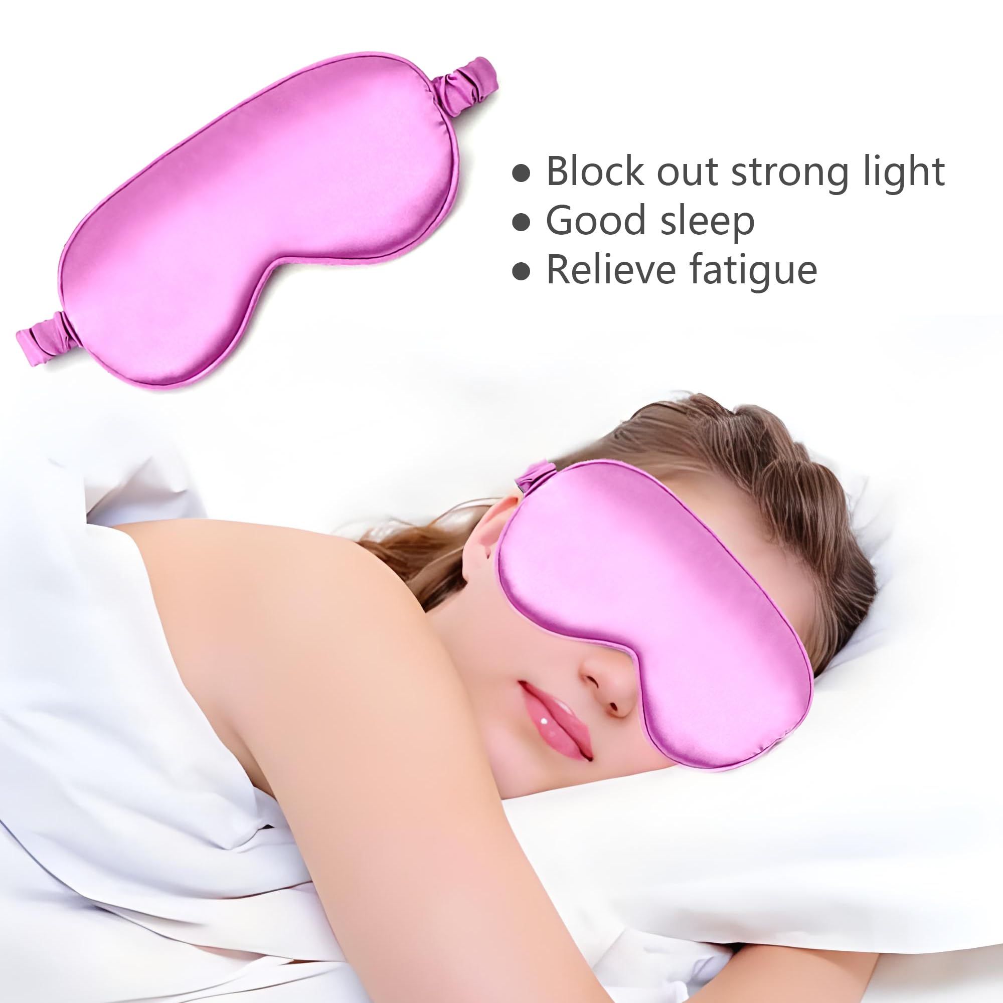ICSTM masque yeux en soie violet offrant confort et obscurité lors des voyages.