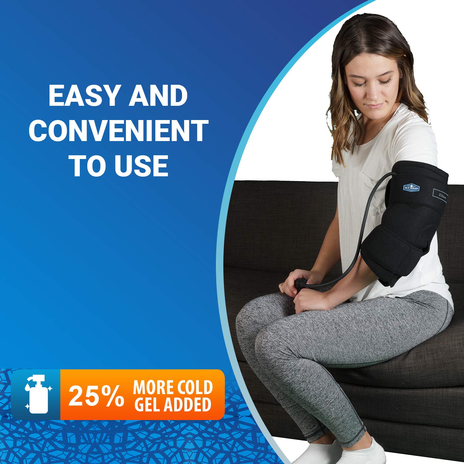 Icy Wrap couverture-elargie-coude: soutien complet qui suit vos mouvements.