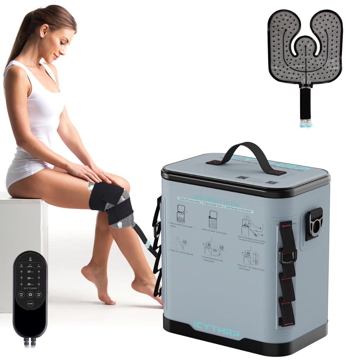 ICYTHRP thérapie glace genou - ensemble complet pour soulager douleur localisée.