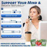 ICYVIBES inhalateur bois premium – options d herbes rafraîchissantes pour énergie douce et concentration.