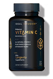 Ideal Infusion Vitamine C: bouteille ouverte, source naturelle pour énergie quotidienne.