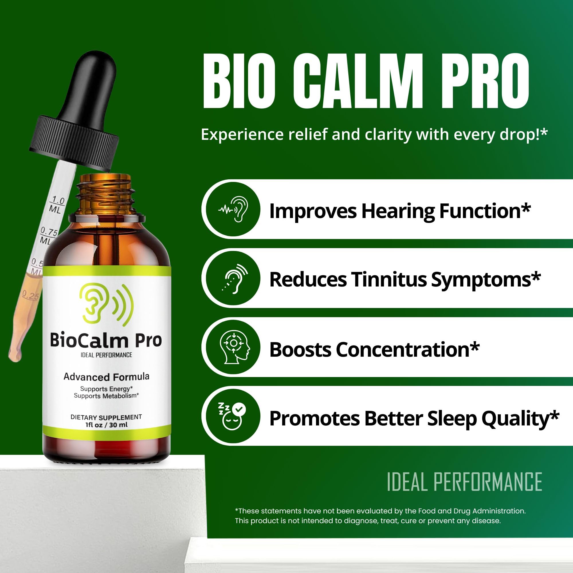 IDEAL PERFORMANCE Bio Calm Pro gouttes – rituel du soir pour favoriser le calme