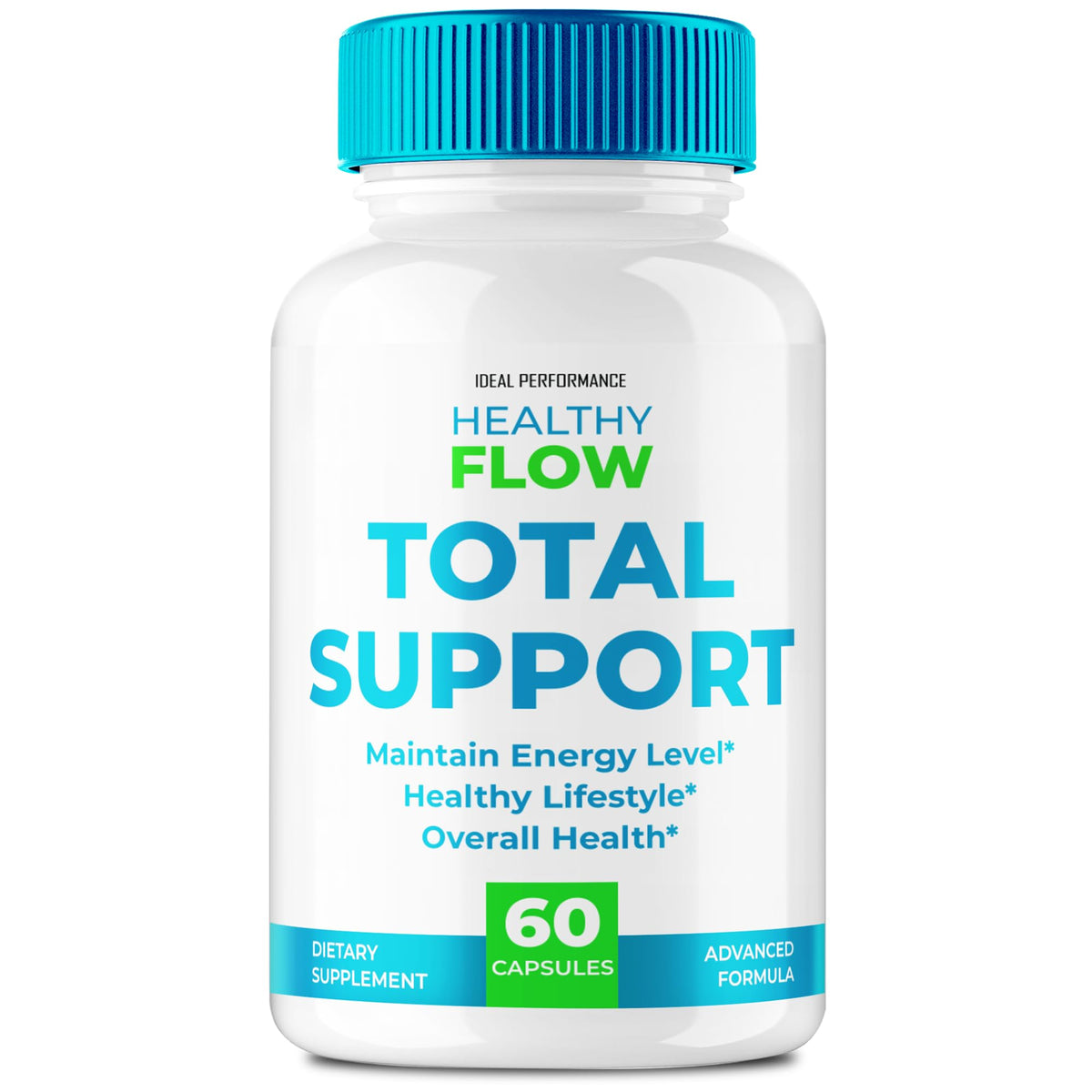 IDEAL PERFORMANCE Healthy Flow Total Support: bouteille de gélules prête pour le quotidien.