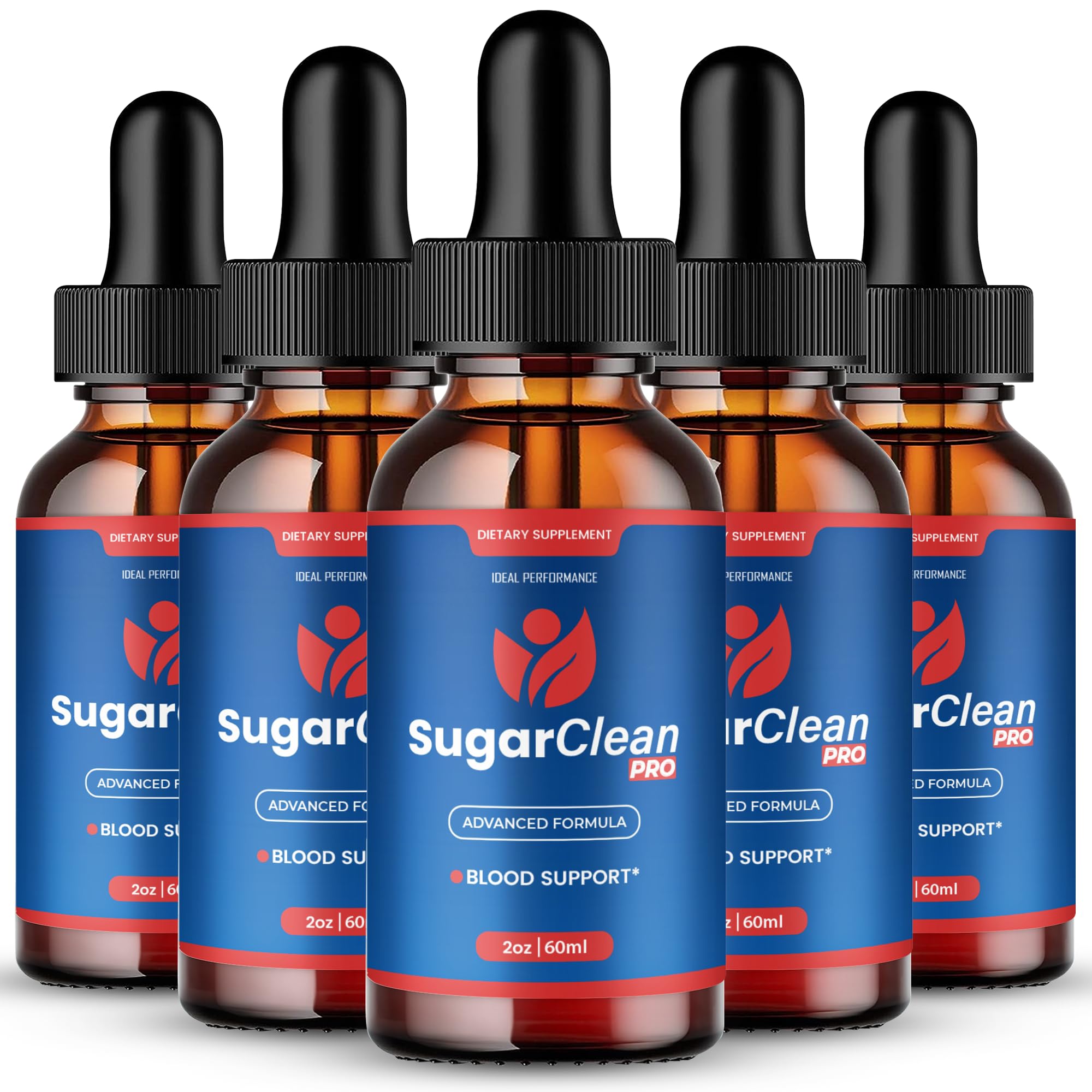 IDEAL PERFORMANCE Sugar Clean Pro Gouttes, bouteille visibles, soutien potentiel à une circulation équilibrée.