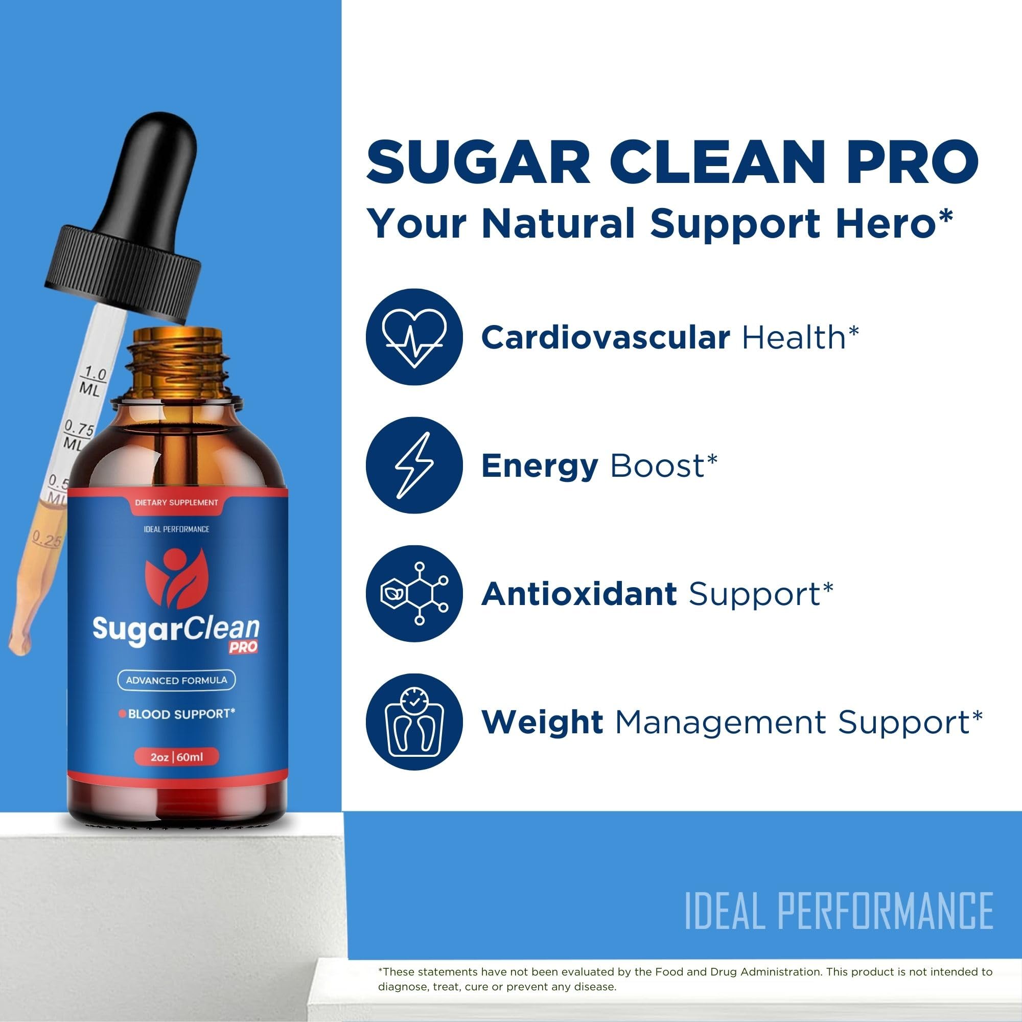 Sugar Clean Pro Gouttes, emballage pratique et pack cinq pour la flexibilité.