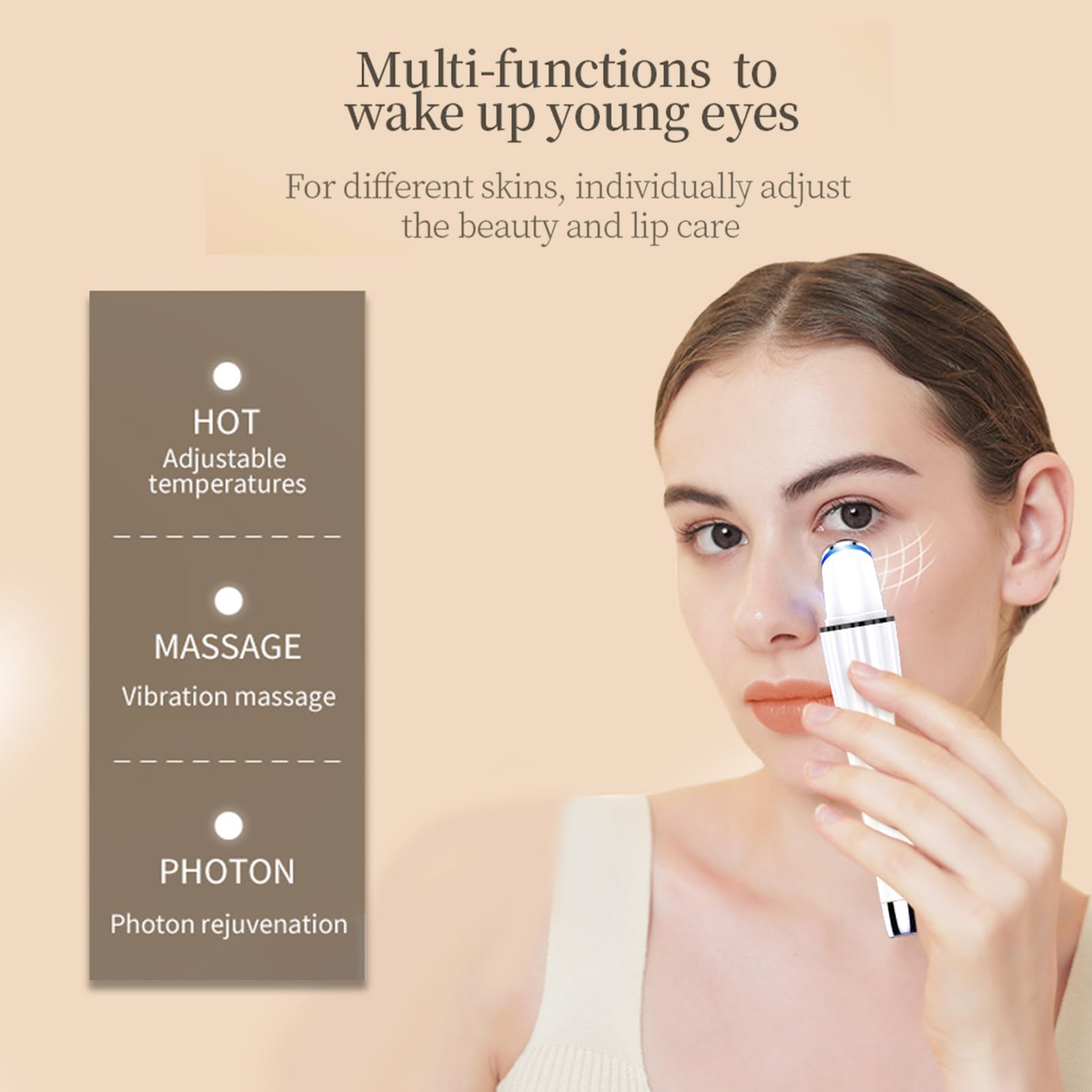 Ideal Swan baton-masseur-yeux-therapie-lumiere-bleu: lumière apaisante pour détendre le regard.