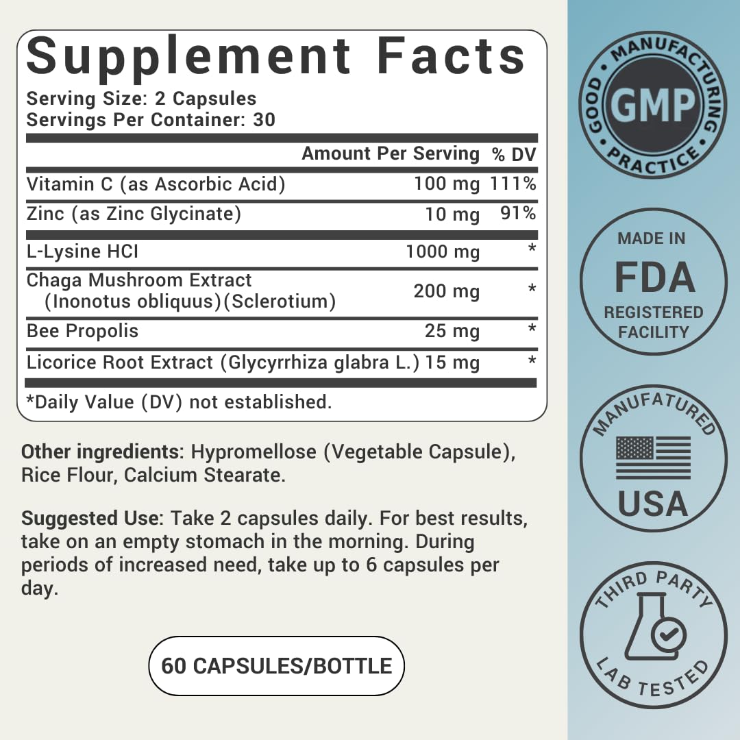 Prise matinale des gélules Ideal Wellness L-Lysine, routine pratique.