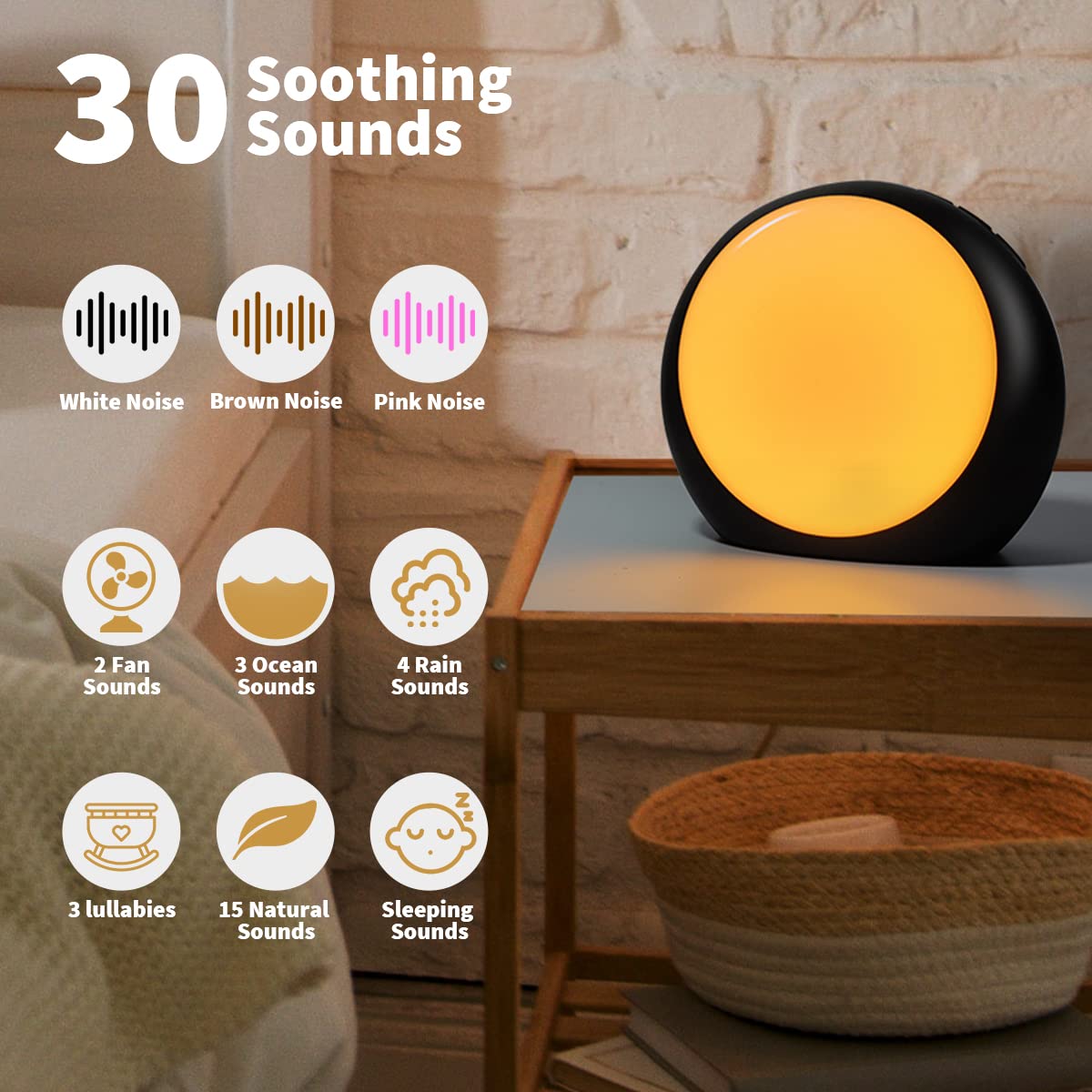 iDealSleep-30-sounds-apaisants: offre une variété sonore relaxante pour le soir.