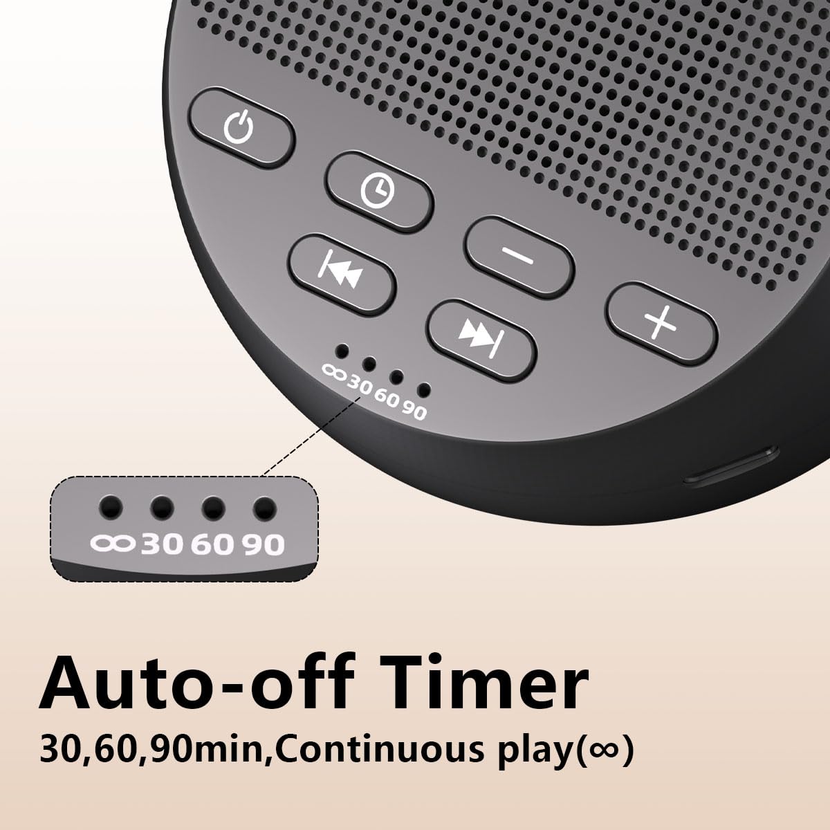 Idealsleep 32 niveaux de volume pour adapter le son à chaque situation.