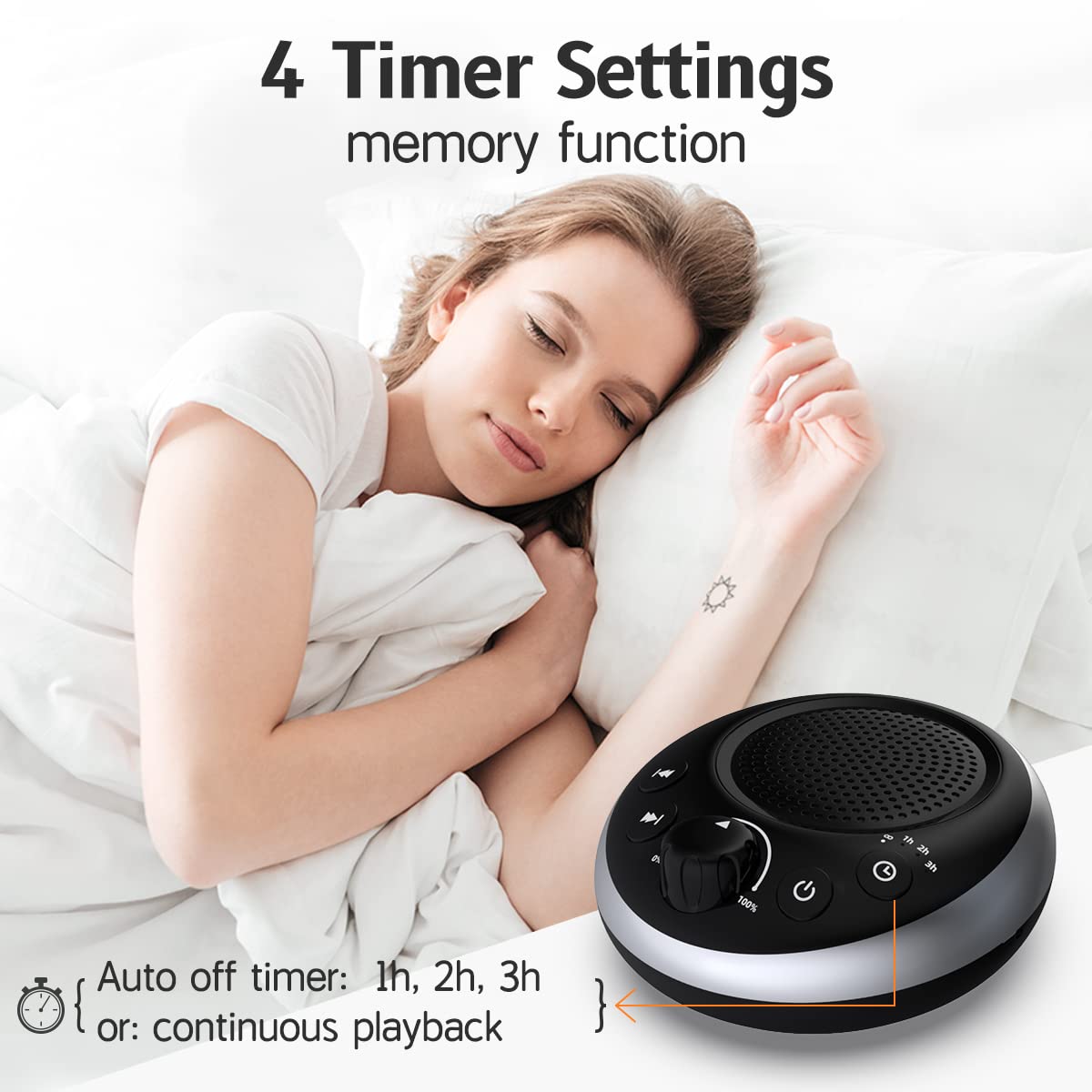 Idealsleep fonction auto-off et mémoire du dernier son.