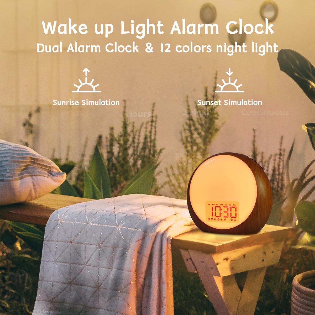 iDealSleep réveille lumineux – coucher du soleil et ambiance apaisante