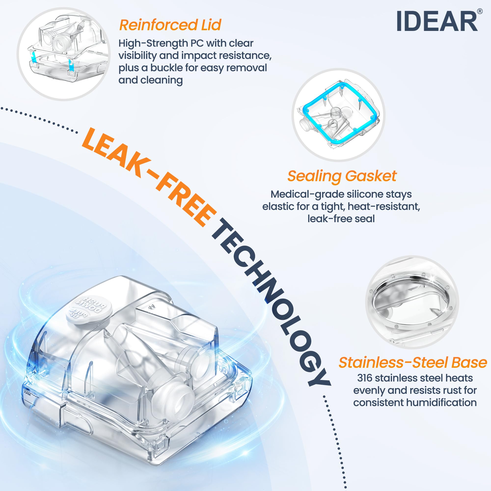 Idear filtre CPAP 52-pack, capte poussières et particules pour un air plus pur.