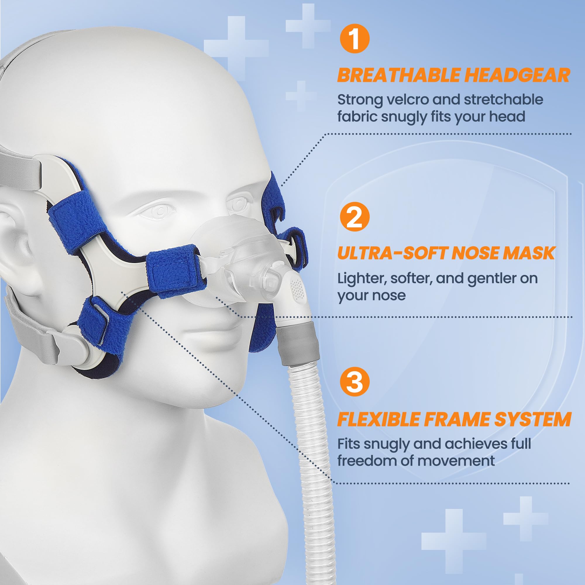 IDEAR N20 masque nasal grand taille : confort et étanchéité durable.