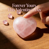 Ideayard Coeur quartz rose bien-être, accessoire visuel pour calmer l'esprit.