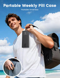 Ideerfit boîte portable de médicaments avec compartiments détachables pour les doses quotidiennes.