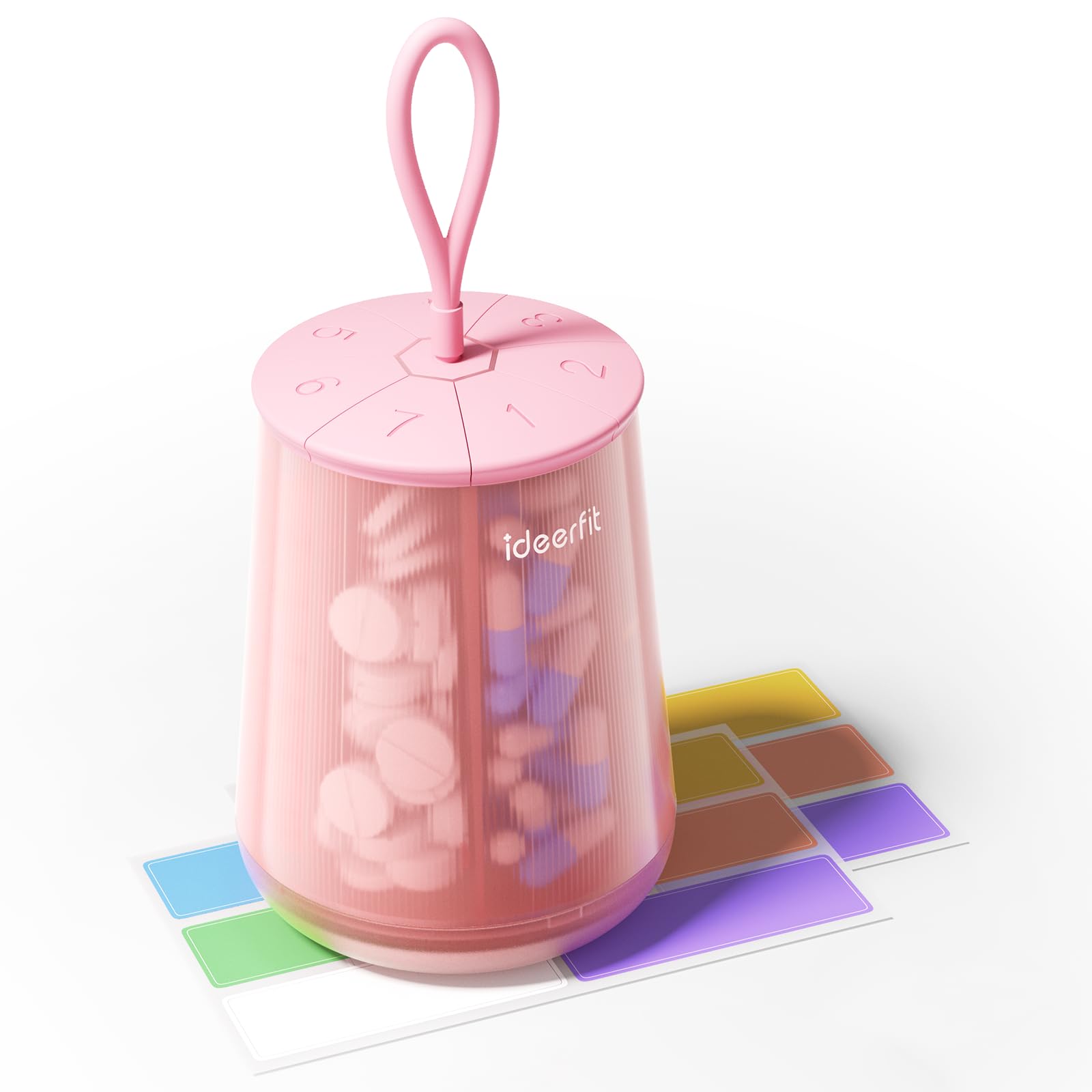 Ideerfit bouteille-pilules sept-compartiments pour une organisation quotidienne.