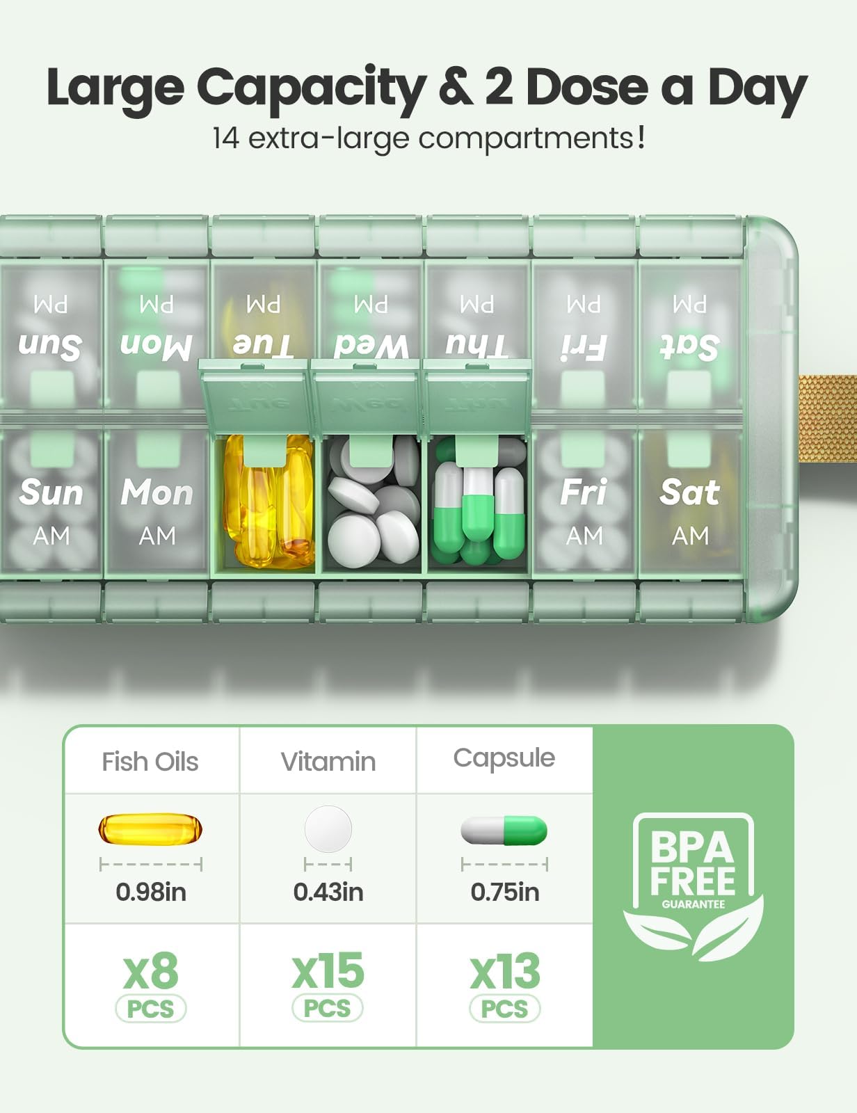 Ideerfit poignee-portative — transport fiable des vitamines lors de vos déplacements.