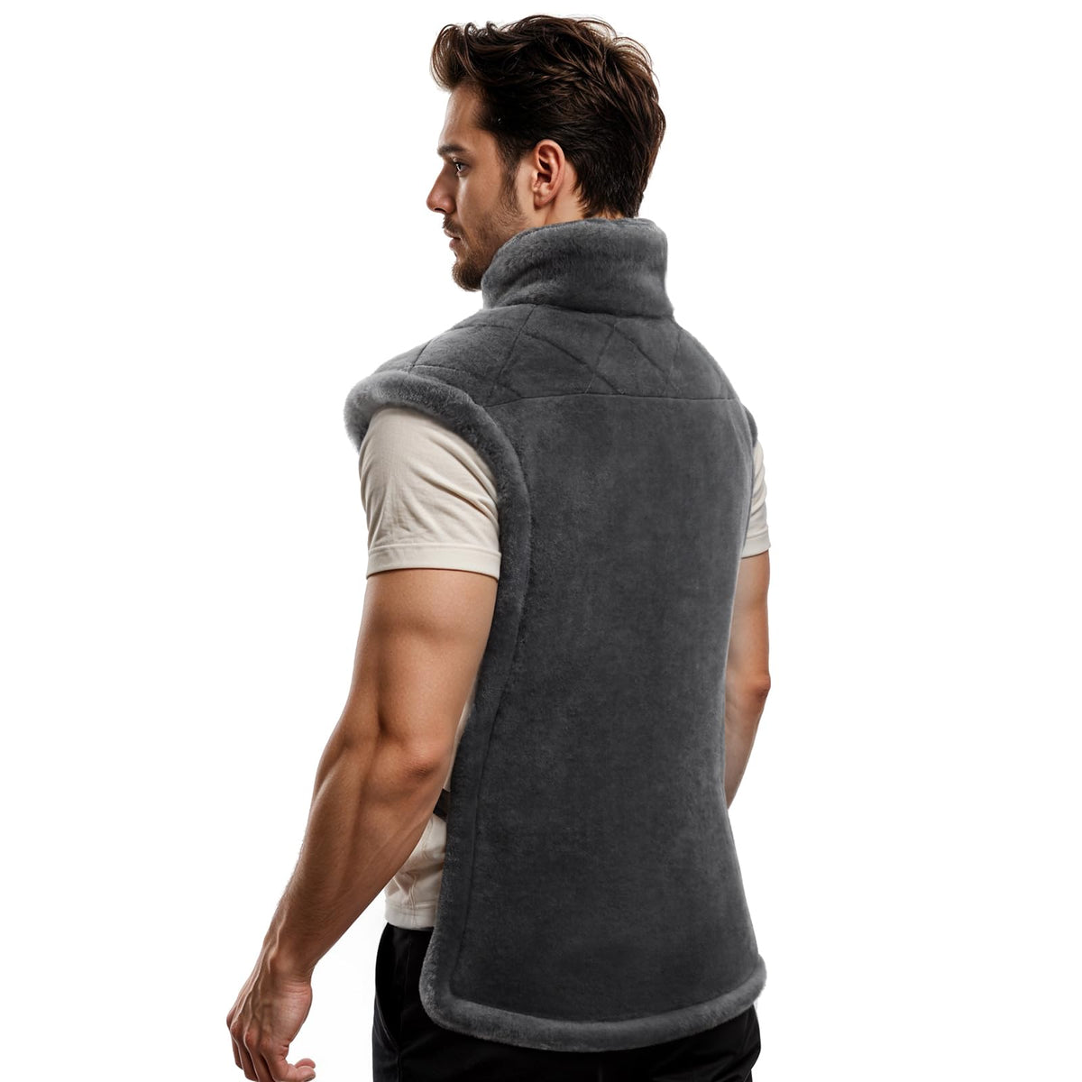 Coussin chauffant iDOO XXL pour dos et épaules, couverture complète.