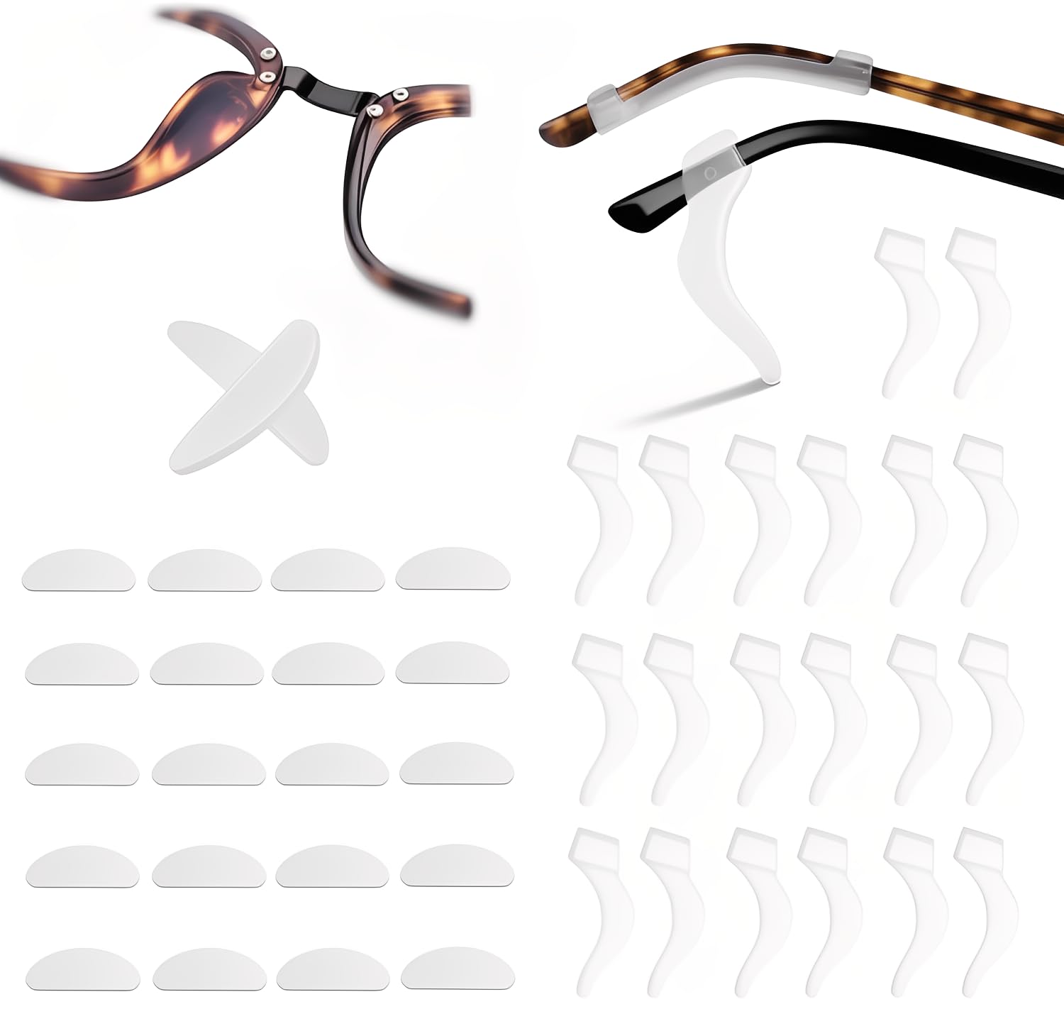 IDYUUEL coussinets nasaux non glissants, confort durable et stabilité.