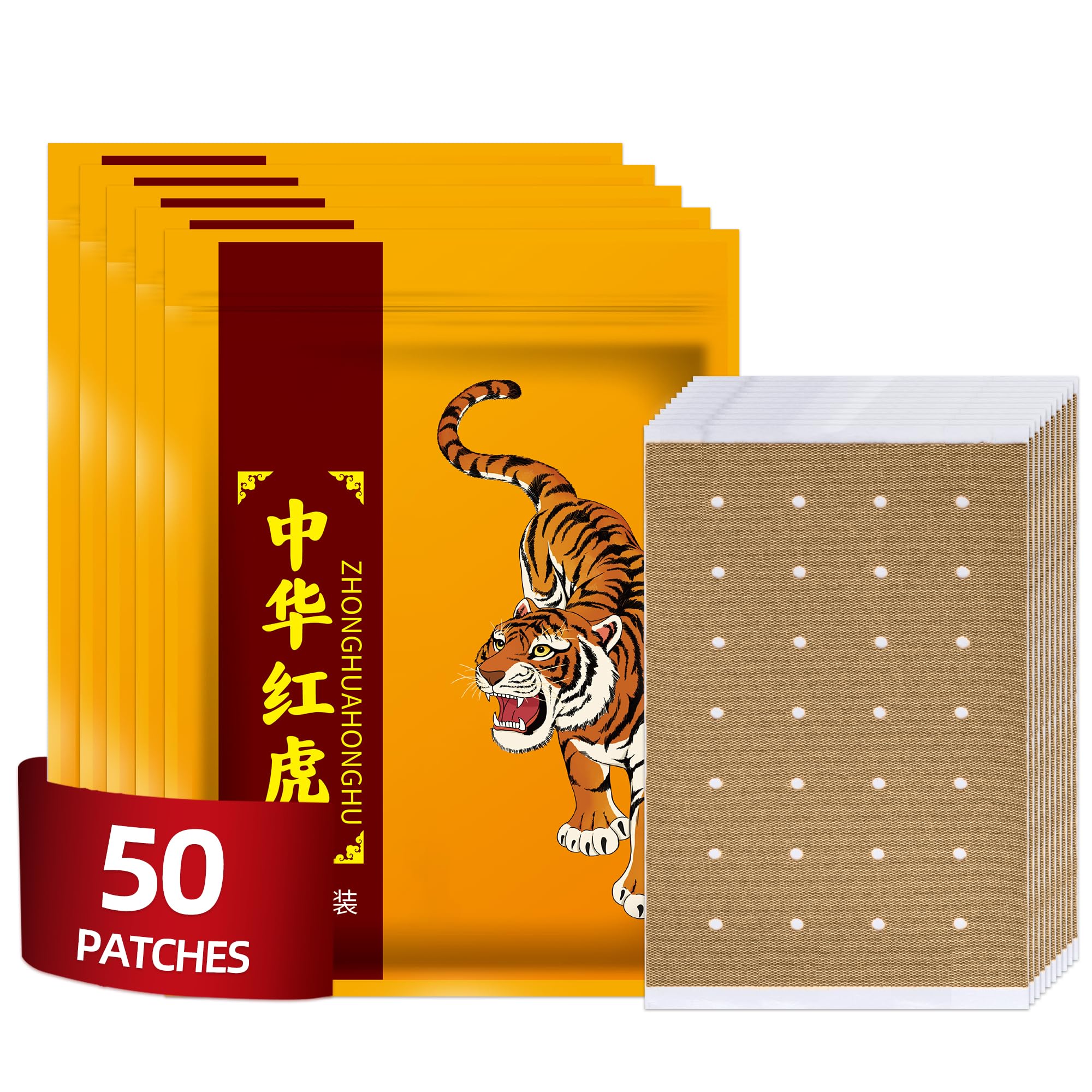 Ifory pansement tigre chinois genou — chaleur ciblée et confort.