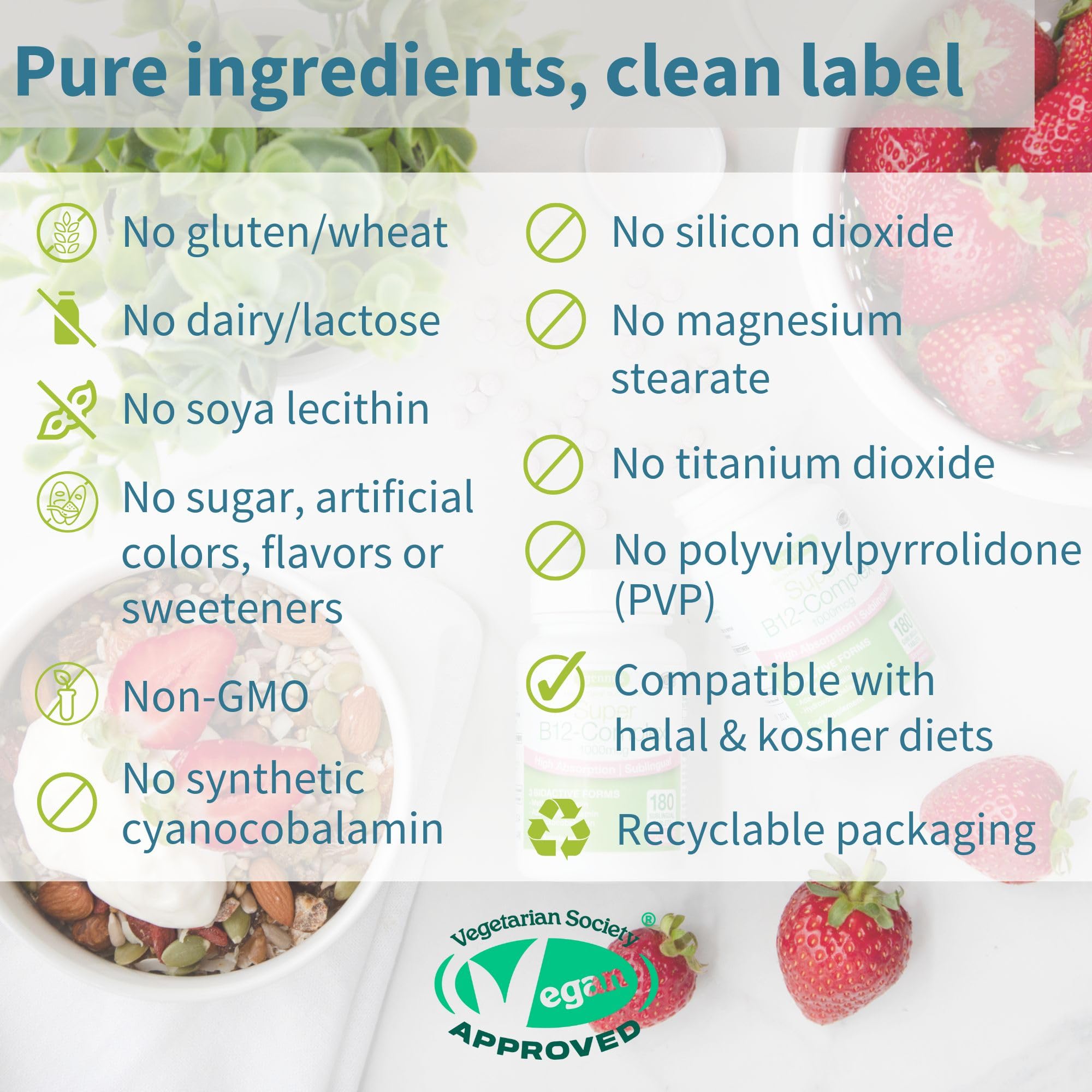 Igennus B12 Complex vegan sans OGM, hypoallergénique et pur.
