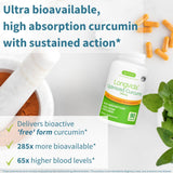 Igennus Longvida Curcumin 500mg – etiquette: composition claire et avantages potentiels quotidiens.