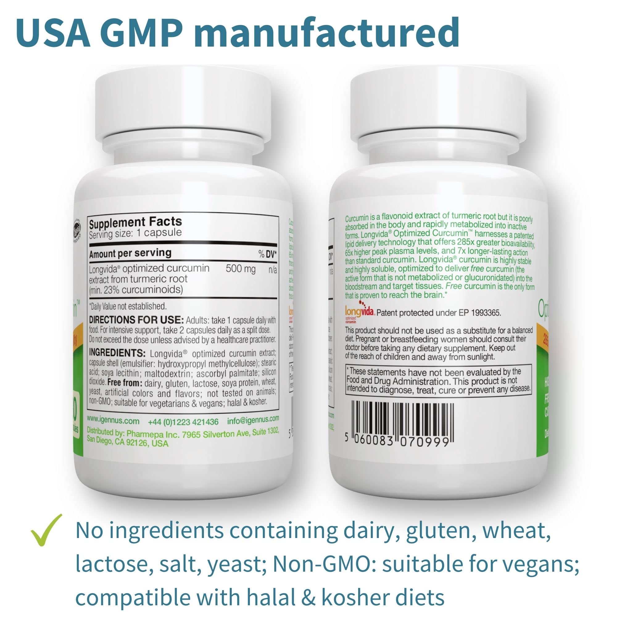 Capsules Igennus Longvida ouvertes démontrant le contenu libre et facile à absorber.