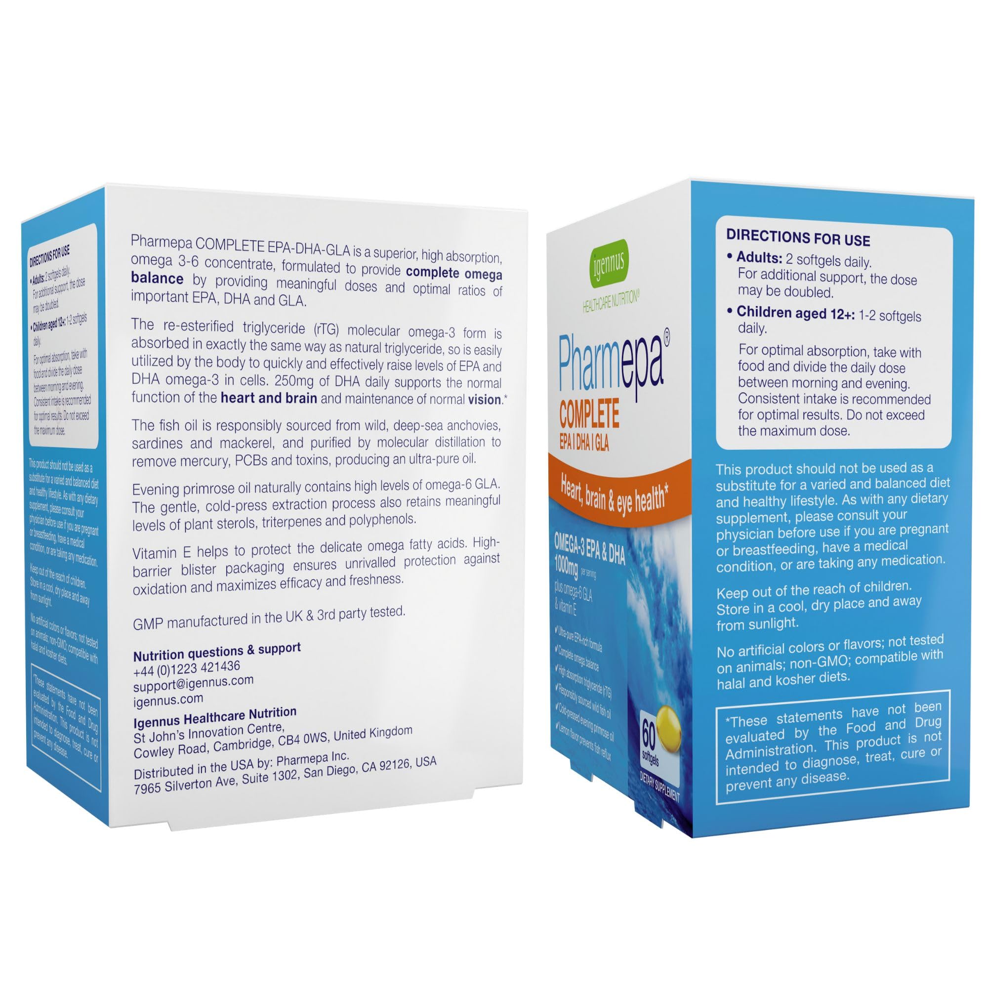 Source durable de poisson Pacifique utilisée par Igennus Pharmepa Complete.