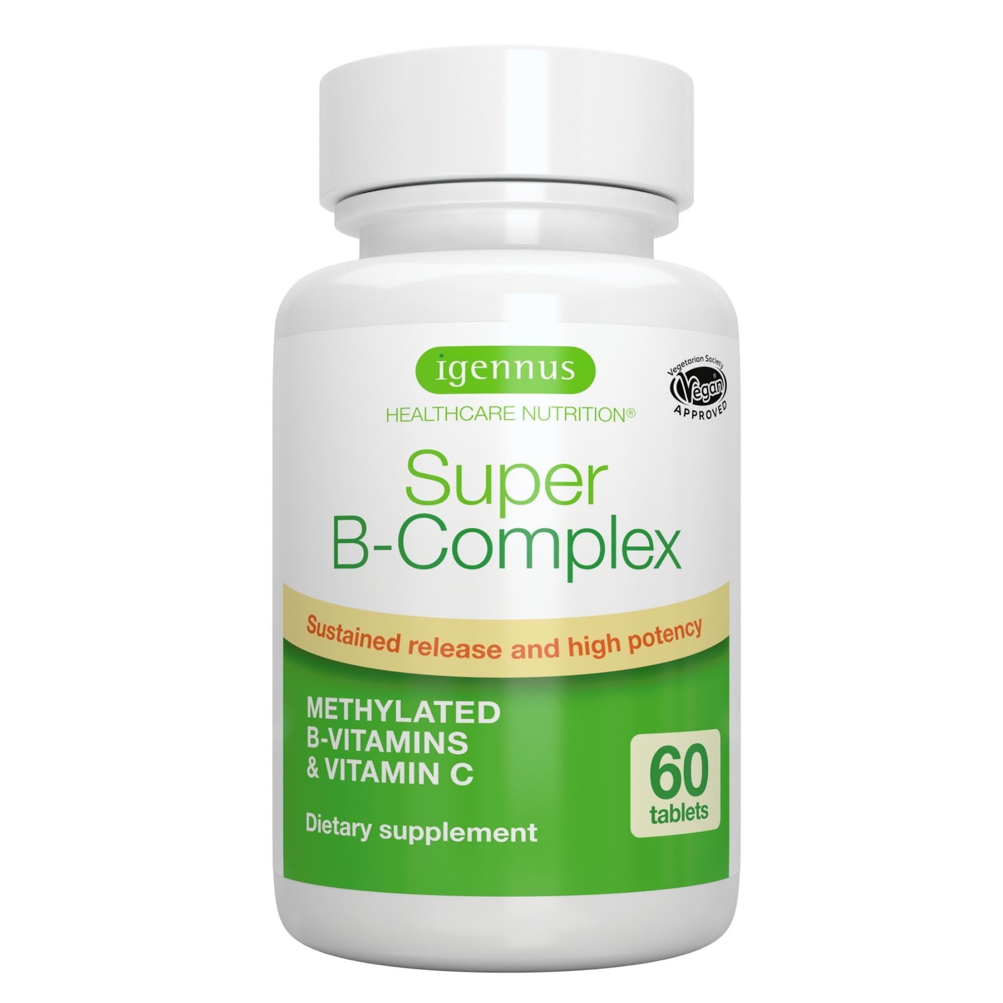 Igennus Super B-Complex – tablettes compactes faciles à prendre pour une routine équilibrée.
