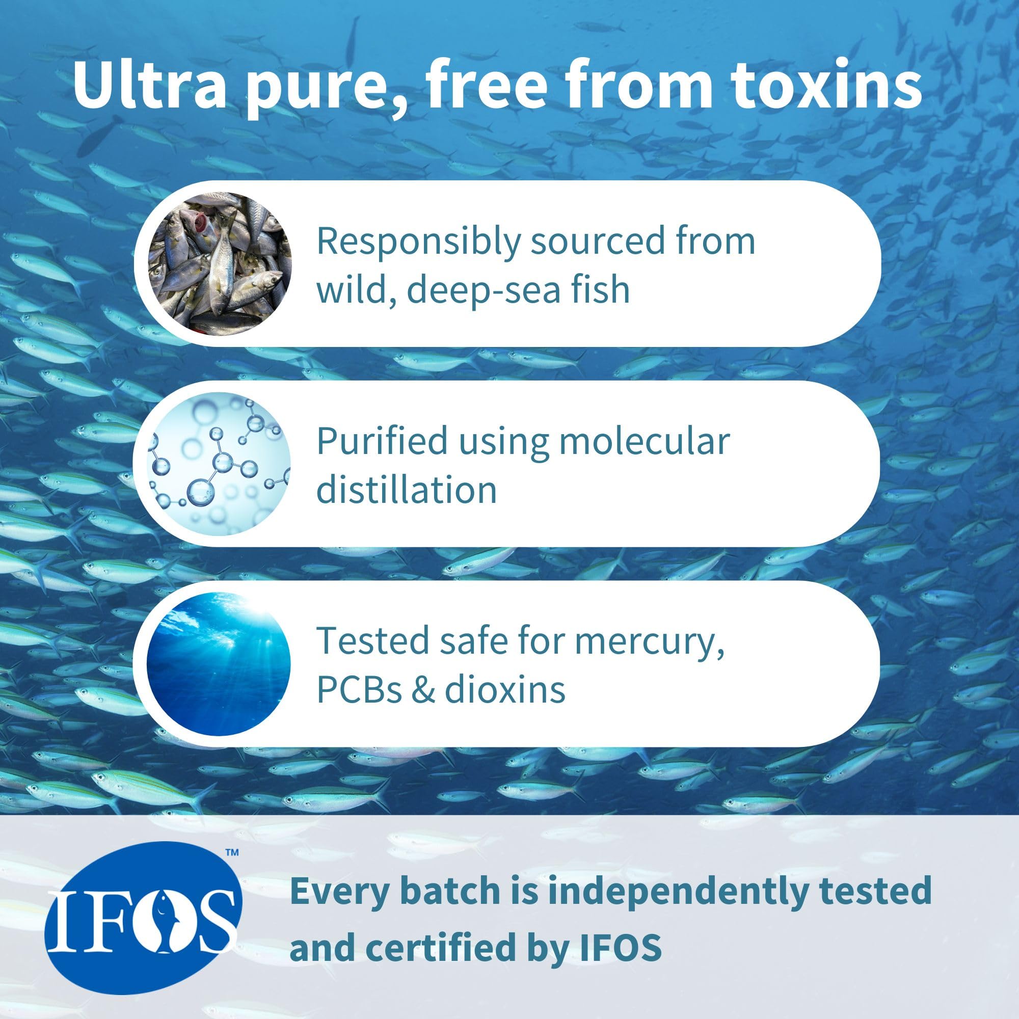 Igennus Ultra Pure Omega-3 EPA 500mg – flacon avec bouchon et forme rTG.