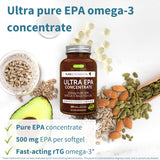 Igennus Ultra Pure Omega-3 EPA 500mg – gélules faciles à avaler pour une utilisation pratique.