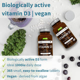 Igennus Vitamin D3 Végan 1000UI — comprimés compacts faciles à avaler au quotidien