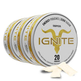 Ignite Energy Pouches Tropical - emballage élégant, énergie durable sans sucre