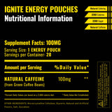 Ignite Energy Pouches Tropical - sans sucre, sans calories, alimentation keto