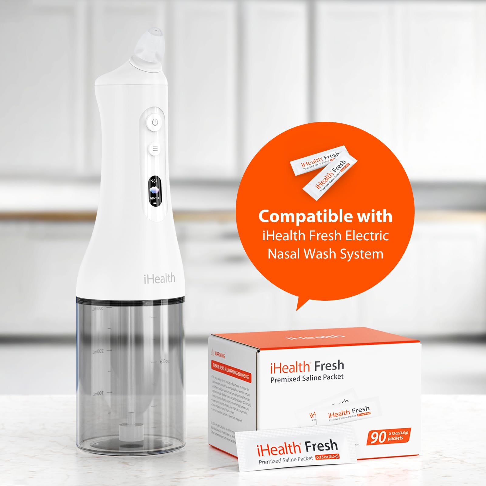 iHealth irrigateur nasal compatible pour rinçage fluide.